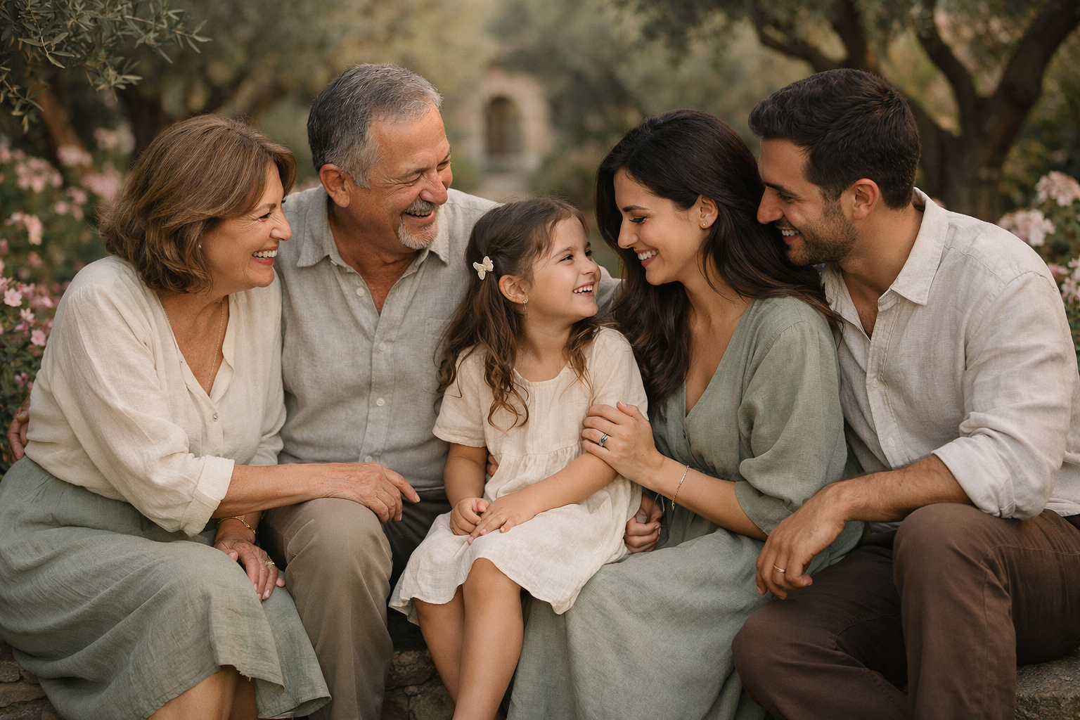Acik alanda aile fotograf cekimi