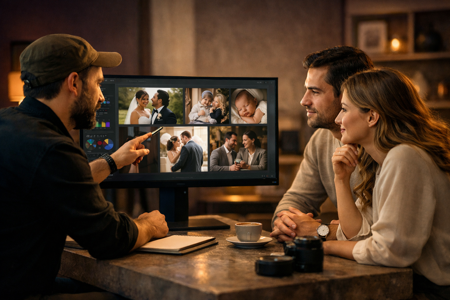 Fotograf secim ekraninda son karelerin incelenmesi